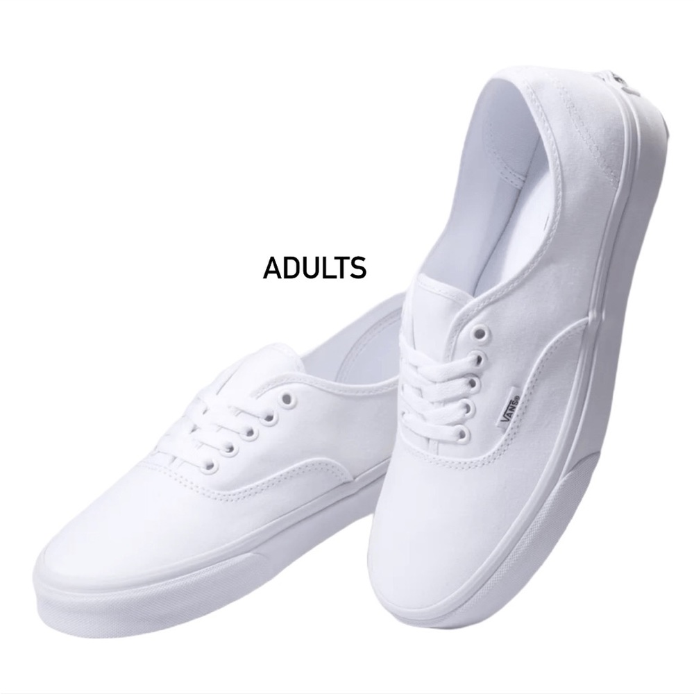 Authentic True White Vans